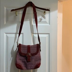 Authentic Burgundy Color Coach Bag